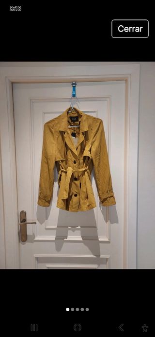 Trench Vila mostaza Talla XS Nuevo con Etiquetas