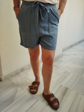Shorts vaqueros mujer con cinturón