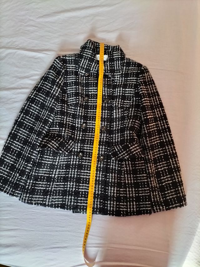 Giacca donna bouclé nera e bianca