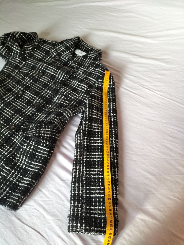 Giacca donna bouclé nera e bianca