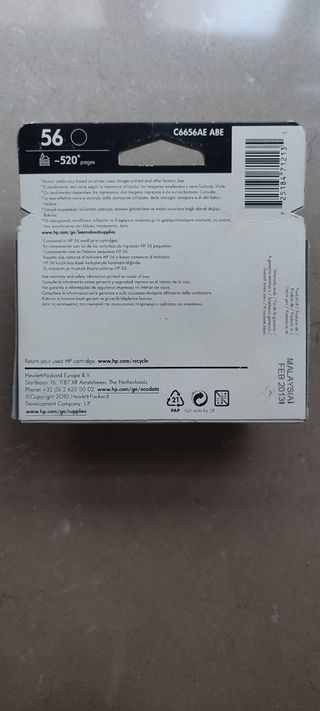 Cartucho HP 56 Negro Nuevo