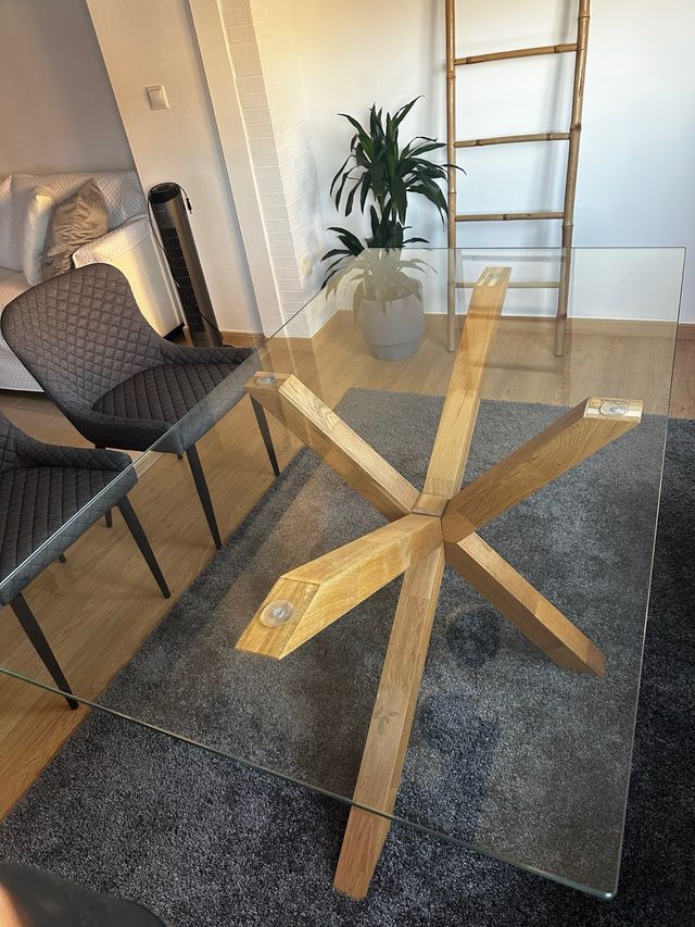 Mesa de cristal 160x90 cm