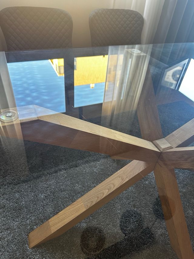 Mesa de cristal 160x90 cm