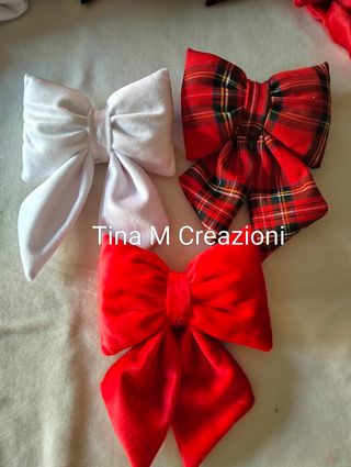 Fiocchi Natale in Velluto realizzabili vari colori