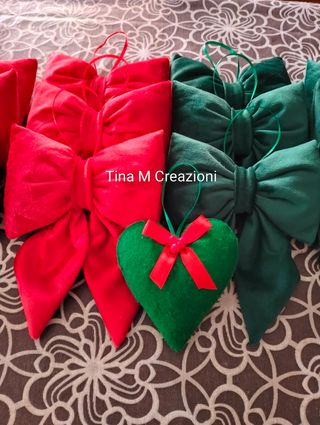 Fiocchi Natale in Velluto realizzabili vari colori