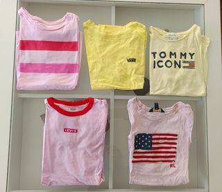 LOTE Camisetas talla XS LEVI'S, VANS, TOMMY y POLO