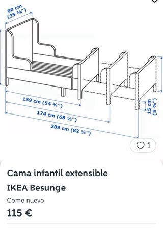 Tres camas  Infantiles  IKEA Blanca y Rosa