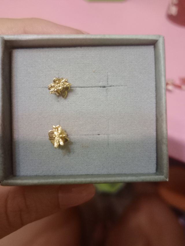 Pendientes Apodemia Libelula oro 18 k