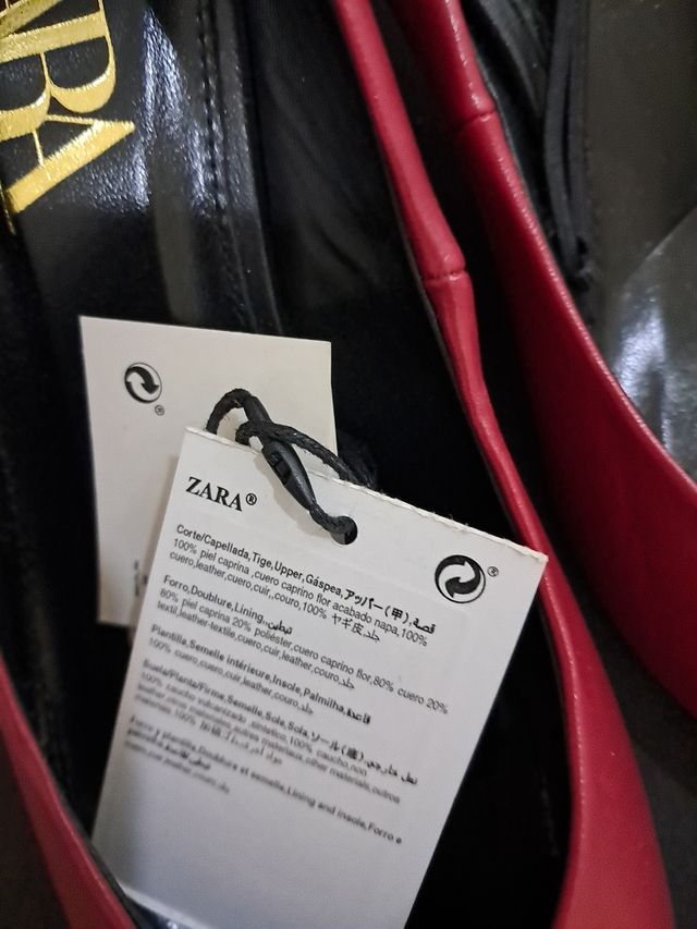 Zapatos de tacón Zara rojos mujer