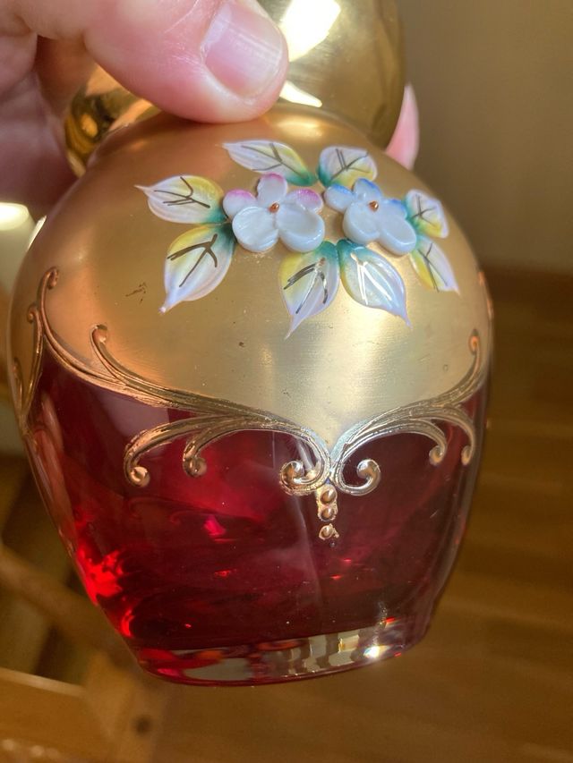 Antiguo jarrón veneciano de cristal de  Murano 