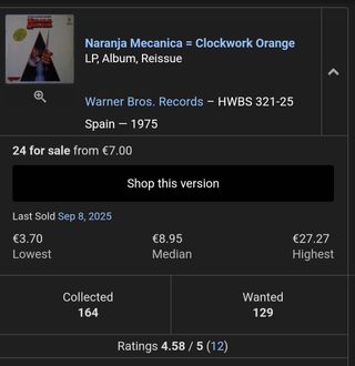 LP-"La Naranja Mecánica", B.S.O. (1972)