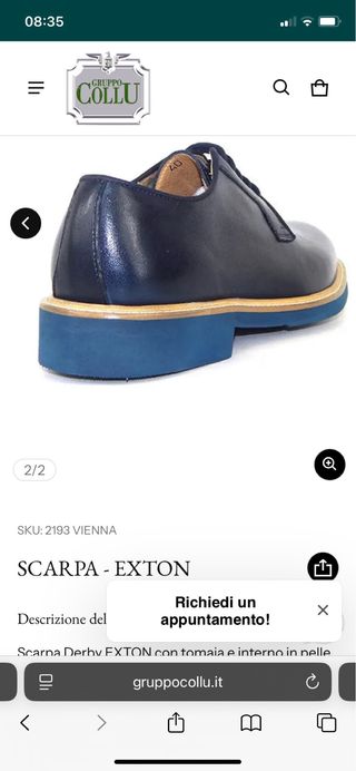 Scarpe uomo eleganti marrone con suola blu