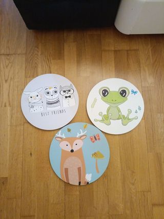 3 Cuadros Infantiles Decorativos