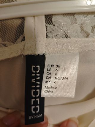 Vestido H&M encaje blanco
