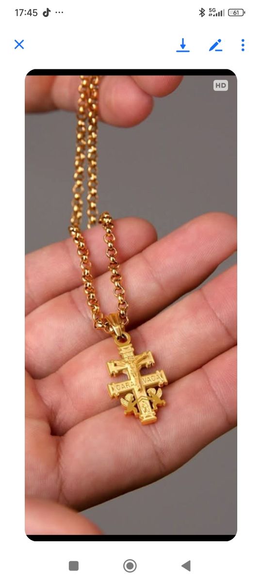 Cadena Acero Inoxidable 316 Bañado Oro