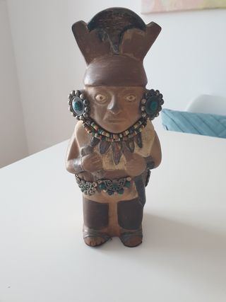 Figura Precolombina Adornos Plata Cerámica