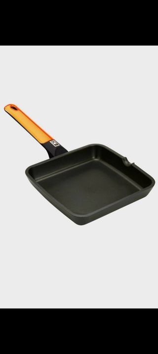 Sarten BRA Grill Efficient Orange 28cm Fondo Liso.