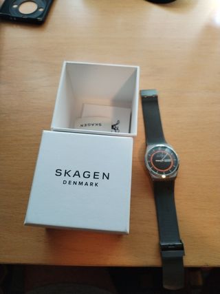 Reloj Skagen Melbye Titanium Gris Naranja