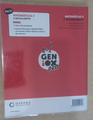 Libro de matemáticas de 2 bachillerato 