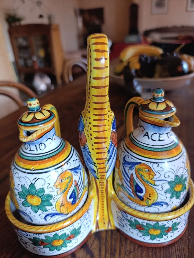 Set Olio e Aceto Ceramica Paruta
