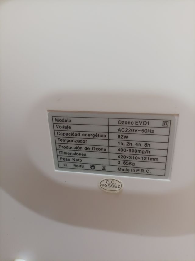 Generador Ozono y Aniones Lufthous