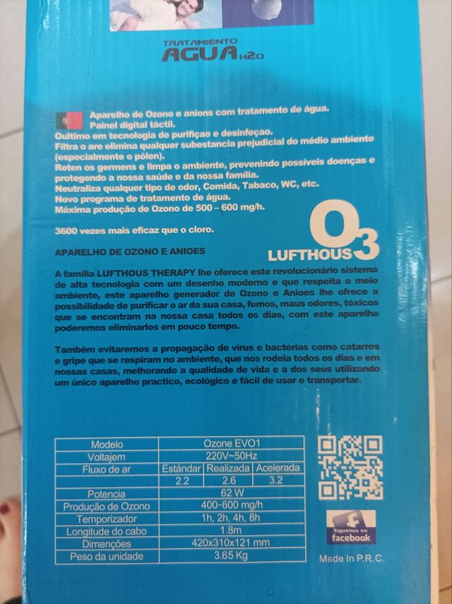 Generador Ozono y Aniones Lufthous