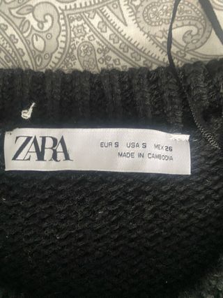 Jersey Negro Zara con Bolsillos
