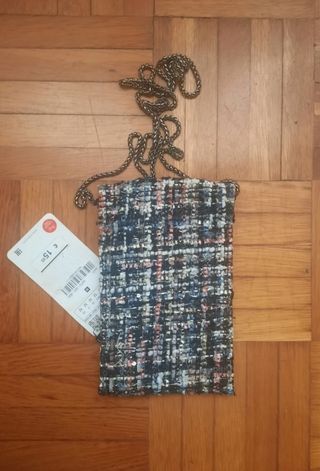 Cartera nueva  bandolera Zara tejido multicolor