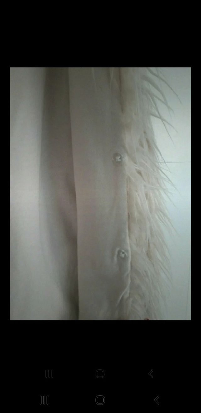 Talla S-M Chaleco pelo rosa beige