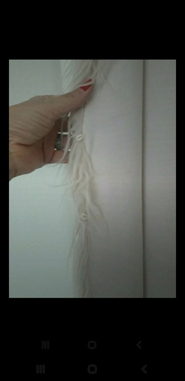 Talla S-M Chaleco pelo rosa beige