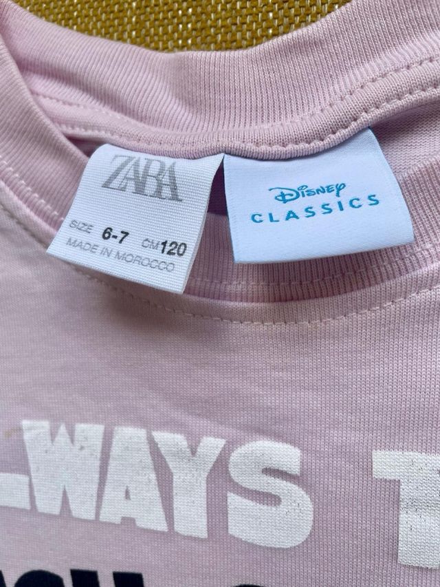 Camiseta Zara niña Stitch y Angel