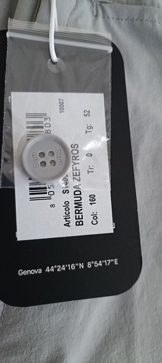 Pantaloni Slam Uomo Taglia 52 Grigio