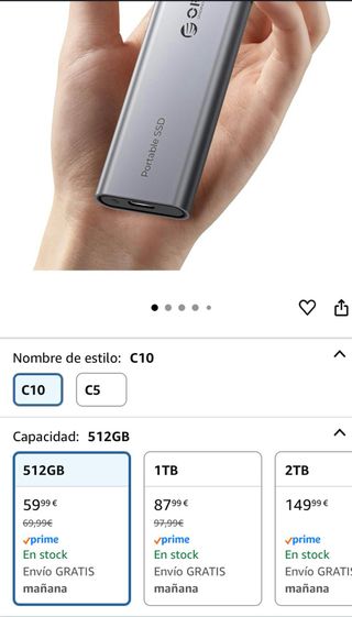 Disco SSD Portátil ORICO 512GB