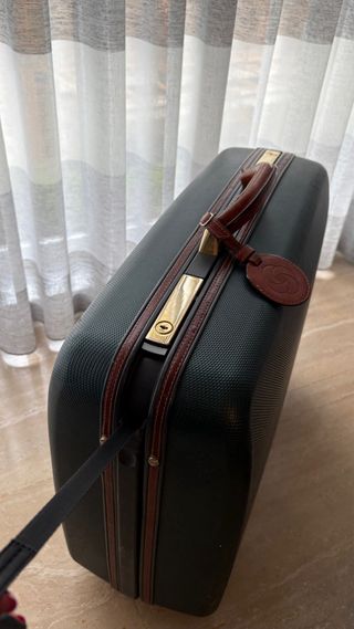 Pack Maletas Samsonite Verde y Cuero