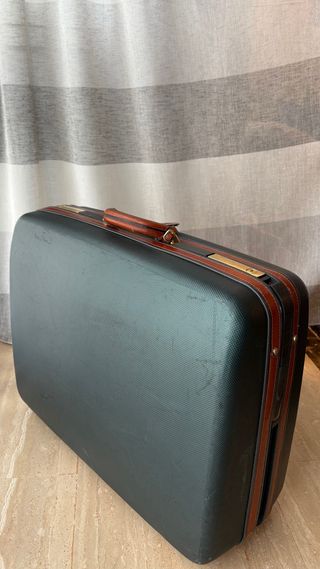 Pack Maletas Samsonite Verde y Cuero