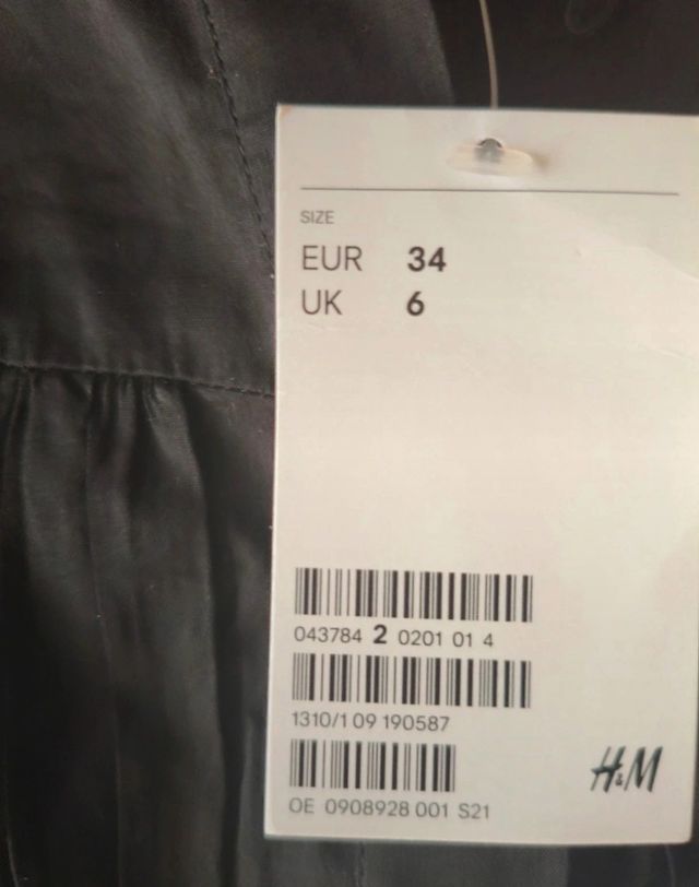 Vestido negro H&M Talla XS