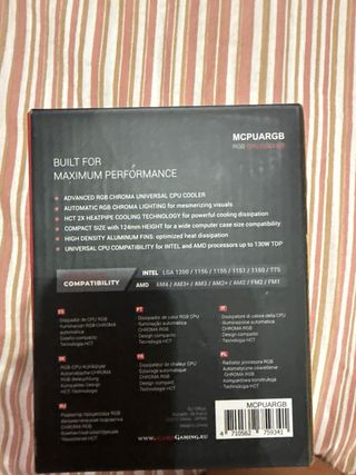 Mars Gaming MCPUARGB Ventilador CPU RGB