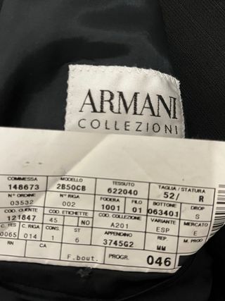 Traje boda ceremonia Armani Collezioni negro