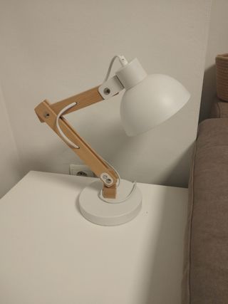 Lámpara Escritorio Madera y Metal