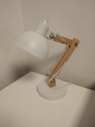 Lámpara Escritorio Madera y Metal