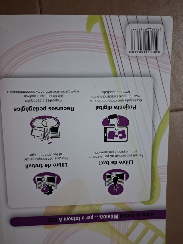 Libros ingles y música ESO