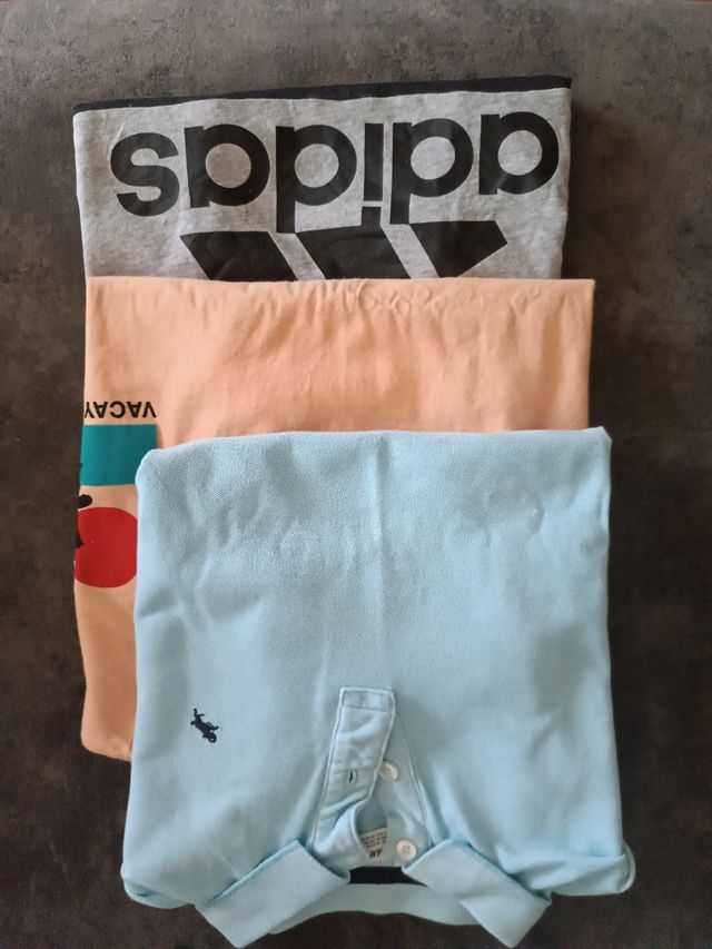 Lote Ropa Niño: 2 Camisetas, Polo y Chubasquero