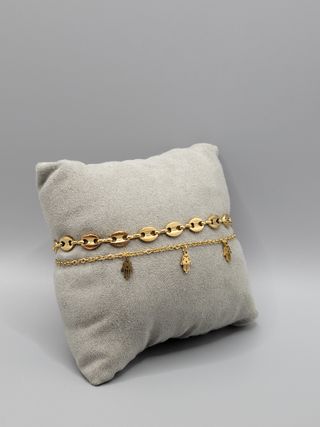 Pulsera doble cadena mano de Fátima