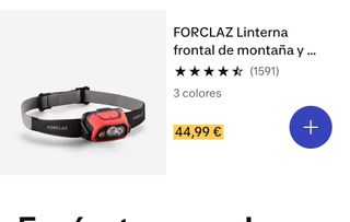 Linterna frontal FORCLAZ montaña