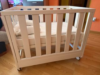 Minicuna de colecho Tramas Blanca