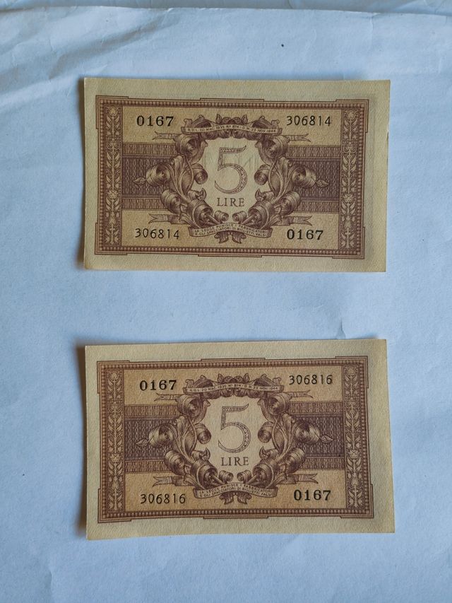 5 Lire Regno d'Italia Banconota