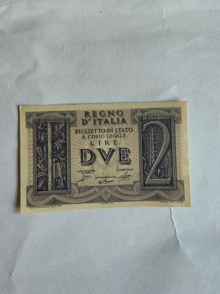 Banconota Lire 2 Regno d'Italia