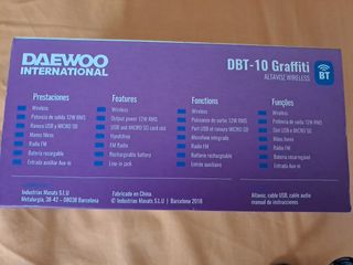 Altavoz Bluetooth Daewoo Graffiti