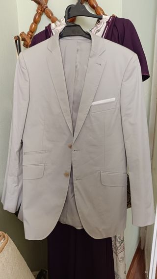 Chaqueta americana gris hombre