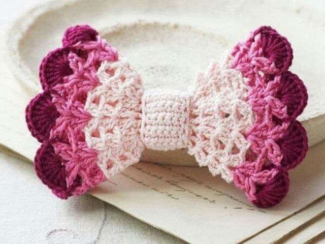 Lazo grande crochet Hecho a Mano (ideal colegio)❤️